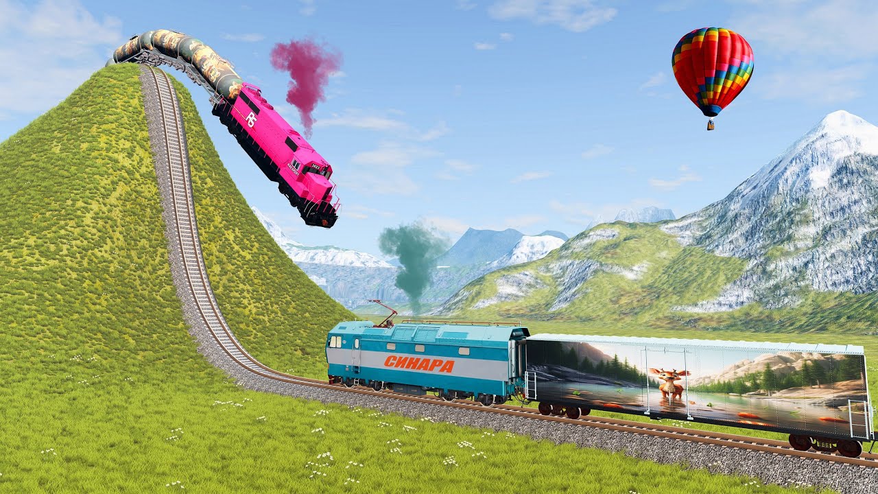 🚂Train vs😱Hill Climping Crashes | Part-4 | BeamNG.Drive