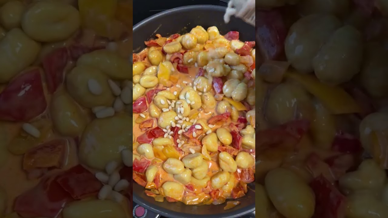 Gnocchi Pfanne in nur 5 Minuten 🥰❤️ #rezept #essen #schnellesessen #gnocchi
