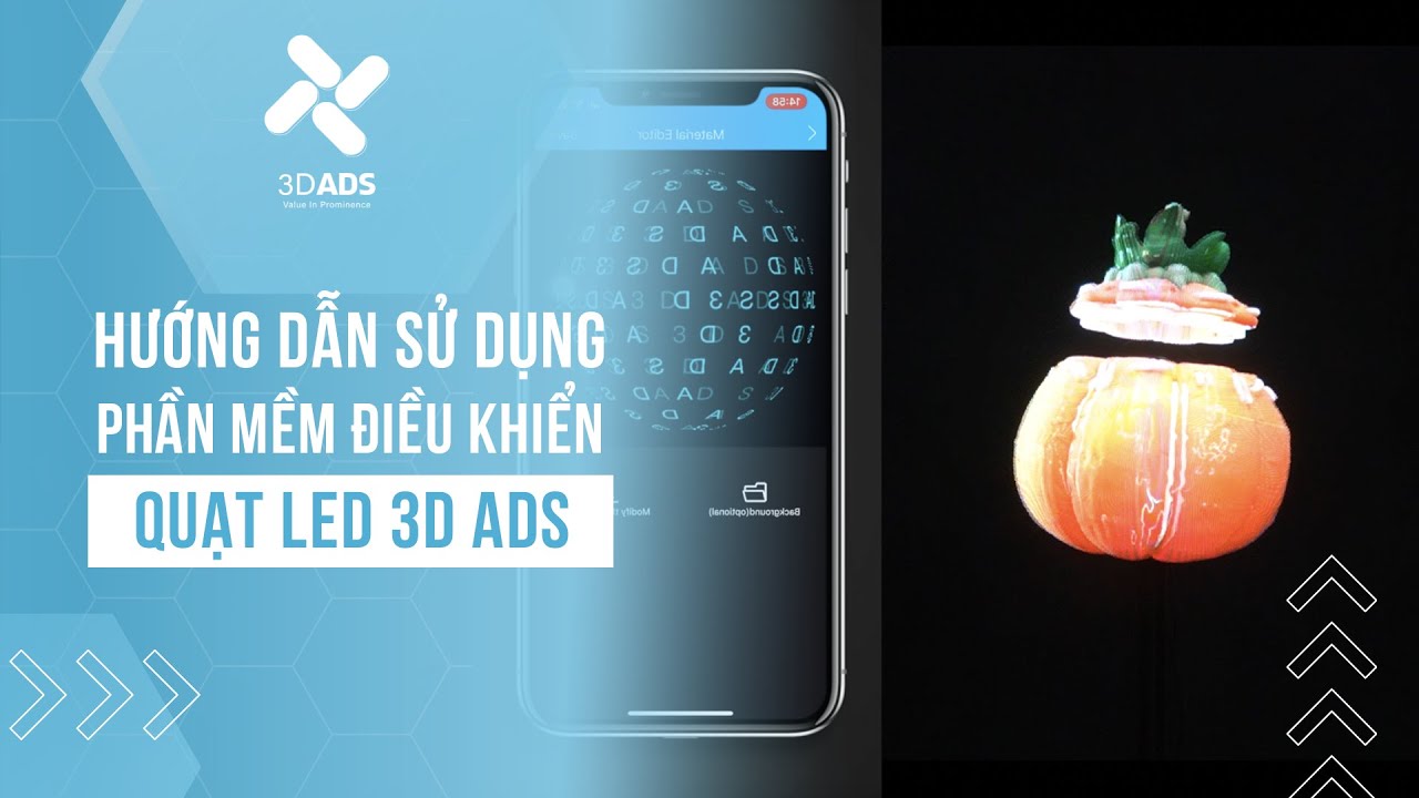 Cách Sử Dụng Phầm Mềm Điều Khiển Quạt Led 3D | Quạt Đèn Led 3D Hologram ADS