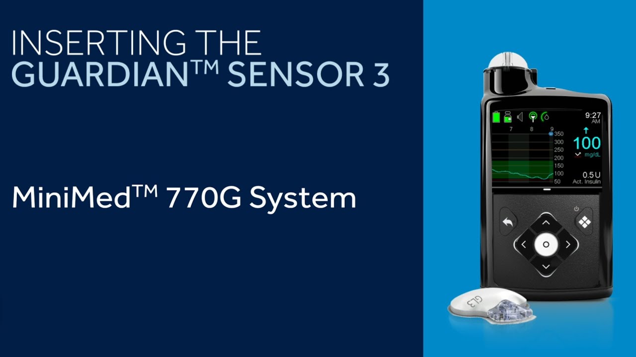 Установка датчика Guardian™ 3 с системой MiniMed™ 770G