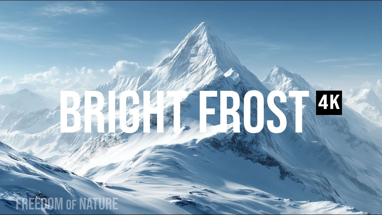 Bright Frost &ndash;  Winter Serenity 4K | Frosted Mountains & Peaceful Scenery