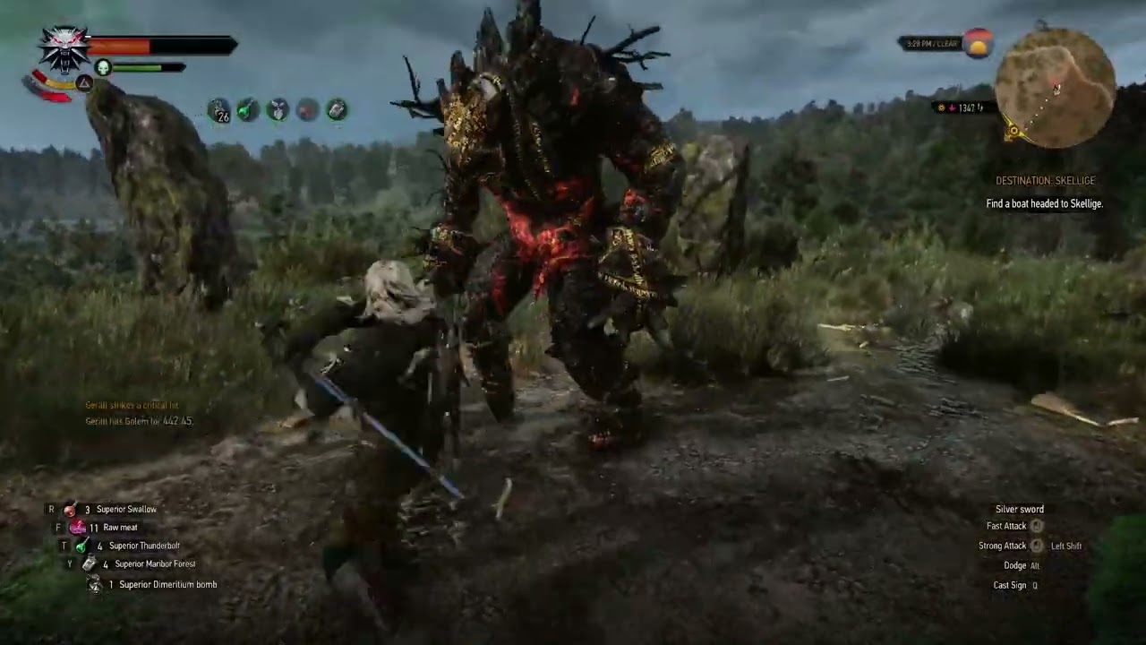 Golems are way too tanky or I'm under level lol