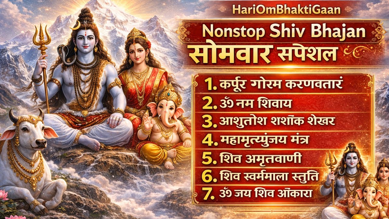 सोमवार विशेष शिव भजन🙏 कर्पूर गौरम करुणावतारं | ॐ नमः शिवाय | आशुतोष शशांक शेखर Shiv Amritwani #shiv