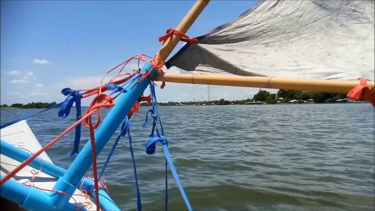 Homemade sail with Inflatable Sea Eagle Kayak