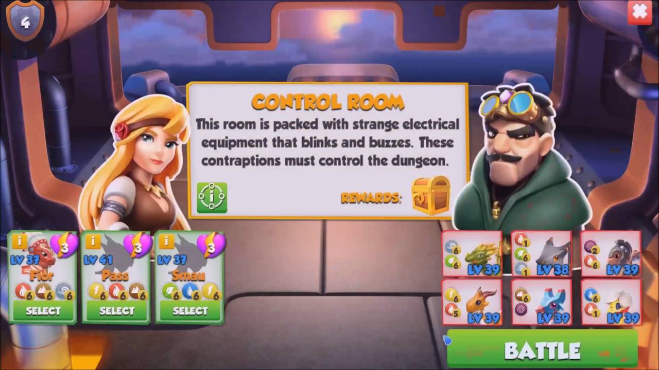 Clear Otto DUNGEON. Dragon Mania Legends. way to pass the dungeon using 6x dragons.