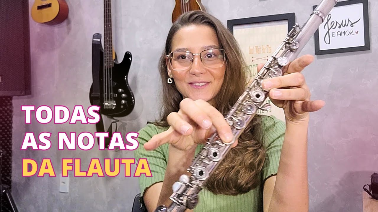 GUIA RÁPIDO DE TODAS AS NOTAS DA FLAUTA TRANSVERSA (incluindo sustenidos e bemóis)