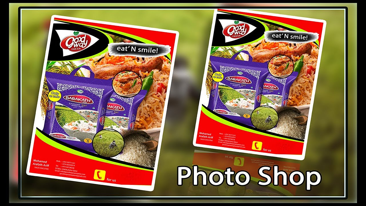 Photoshop rice design poster