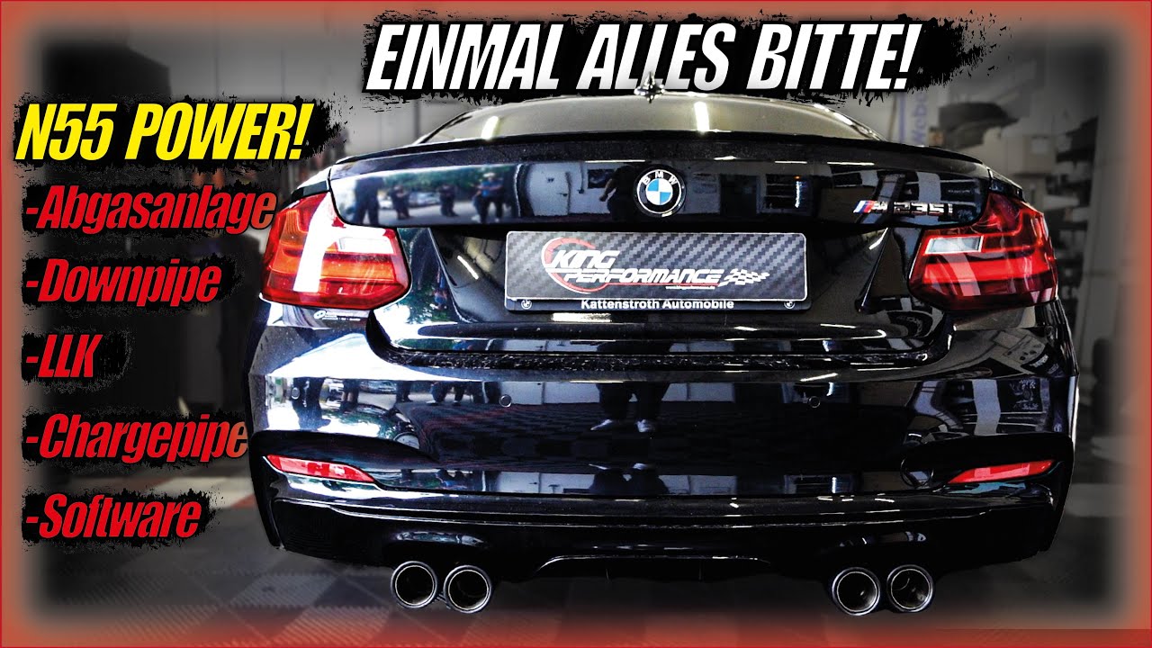 Abgasanlage + Downpipe + Tuning Software + Wagner Ladeluftkühler uvm passend für BMW M235i F22 #N55
