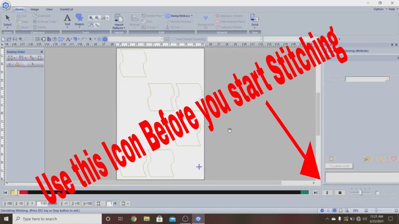 Embroidery Vlog 7, Using the Stitch Simulator #StitchSimulator. #PEDesign11, #Brotherluminaire