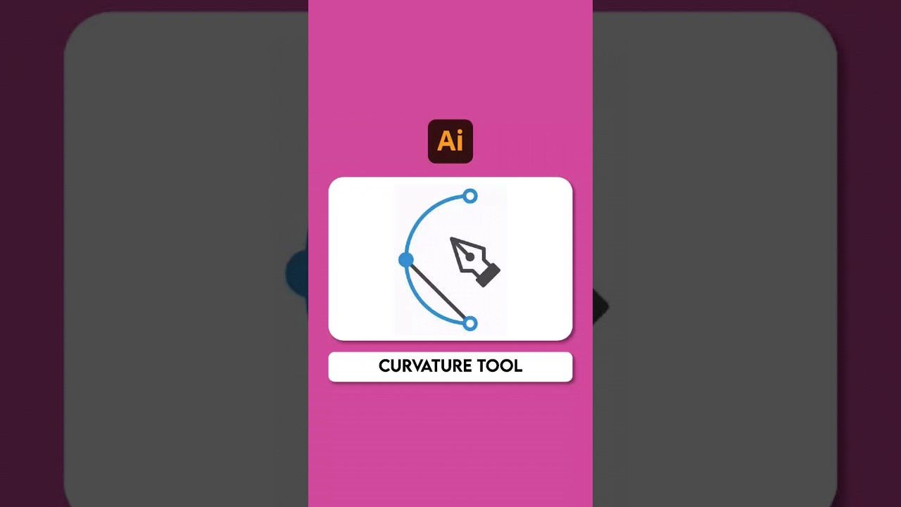 How to draw a curved shape in Illustrator? Curvature Tool #illustrator #shorts