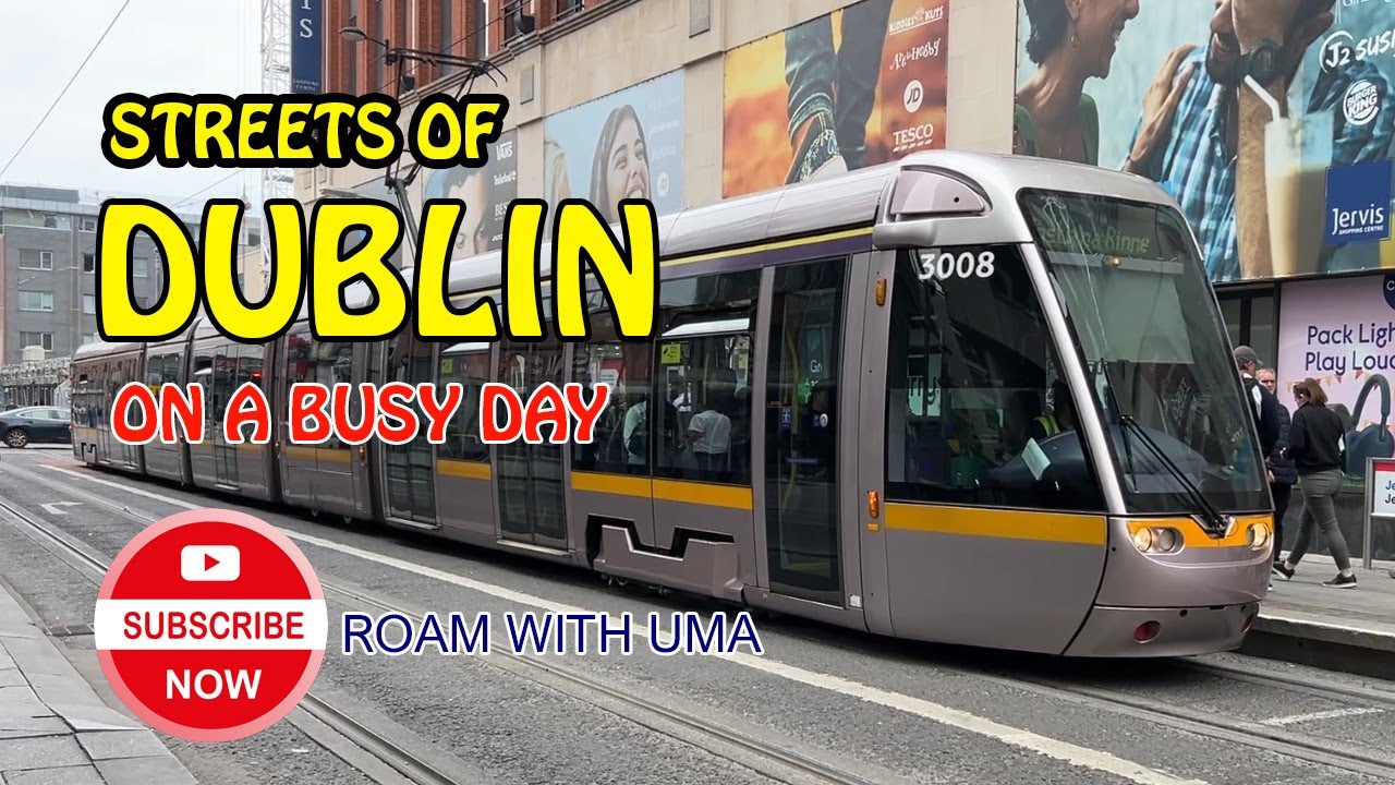 Streets of Dublin on a busy Day