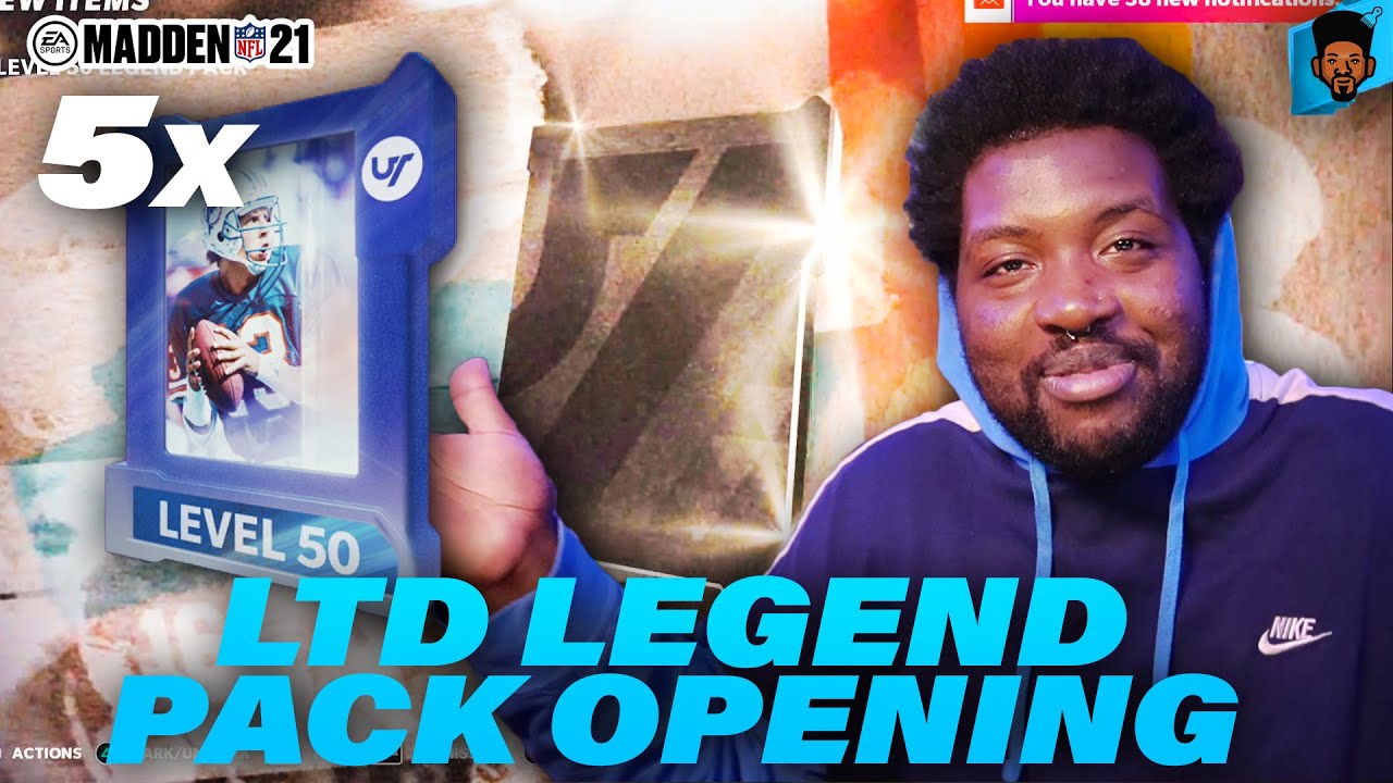 Made Over 1.7 Million Coins Pulling These Packs | Opening 5 Level 50 Full Legend Packs | Madden 21