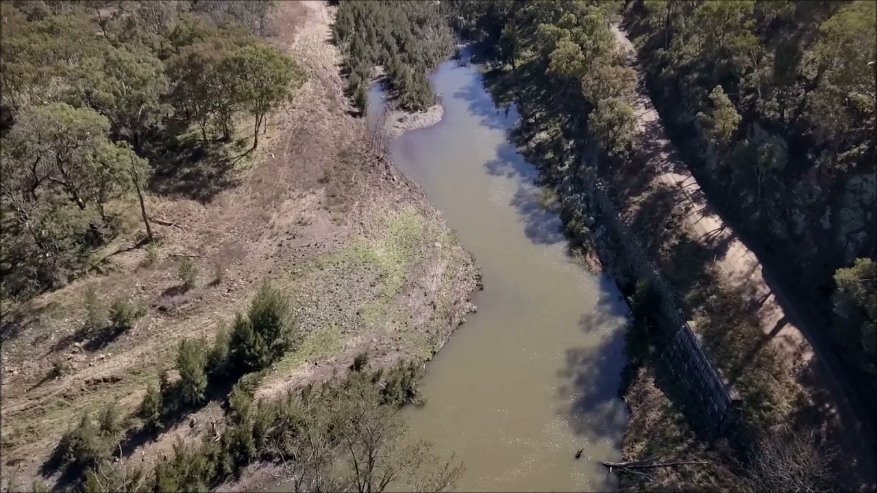 Peel River below Nundle NSW Australia Drone  July 2021