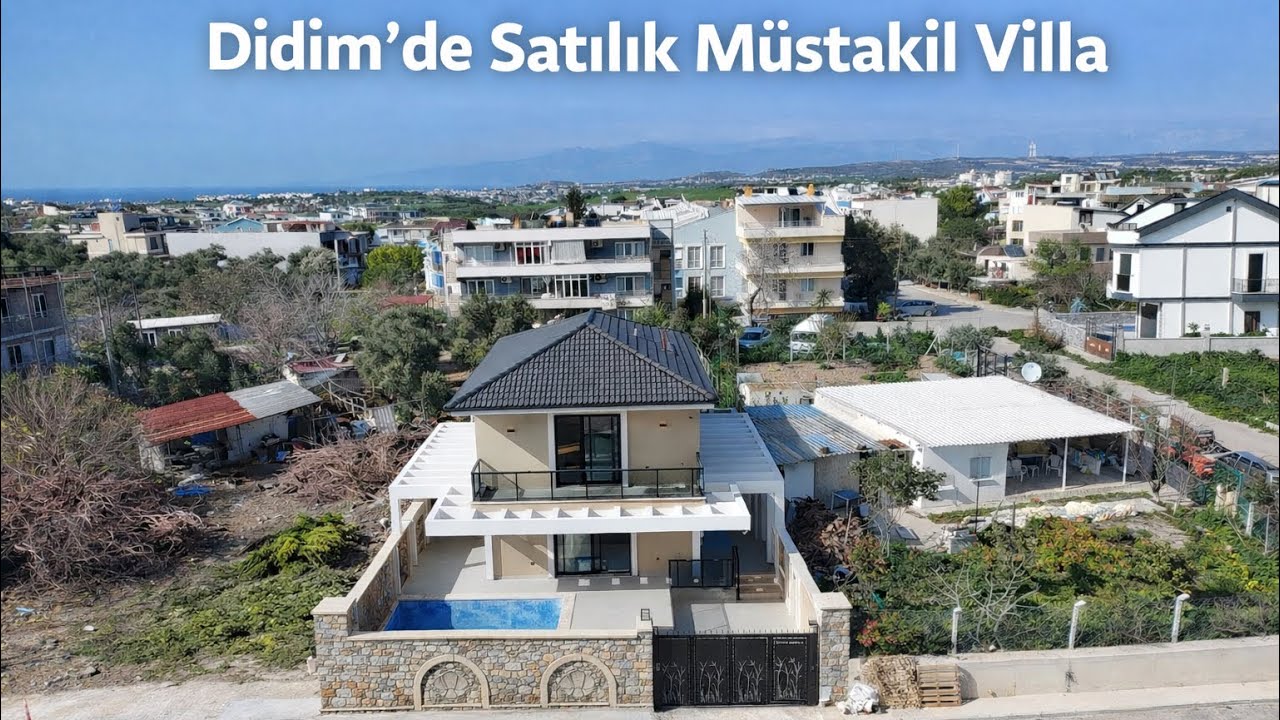 Didim’de satılık 4 + 1 havuzlu müstakil villa 