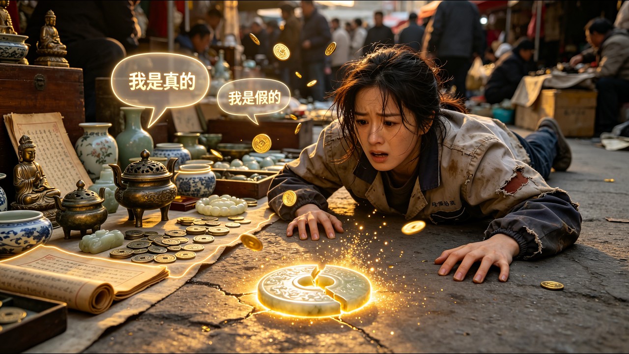 💎 Broken jade awakens mind-reading! Poor girl picks bargains, gets rich.