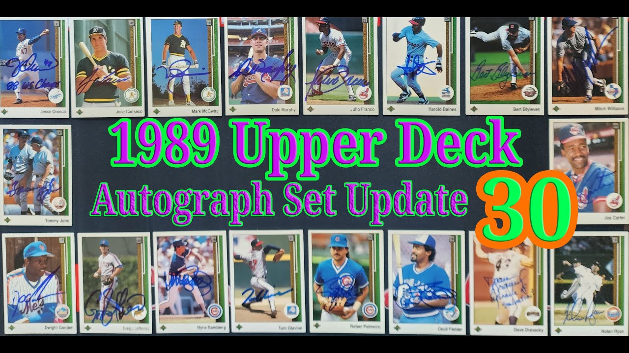 1989 Upper Deck Autographed Progress Report 30 - 250 карточек теперь с автографами и в комплекте!...