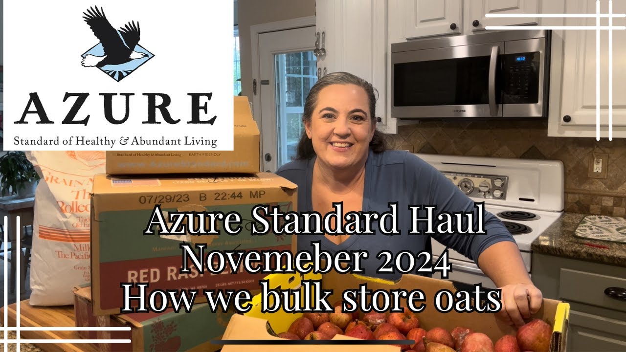 Azure standard haul for November and as always a taste test!!! Also, how we store our oats in bulk.