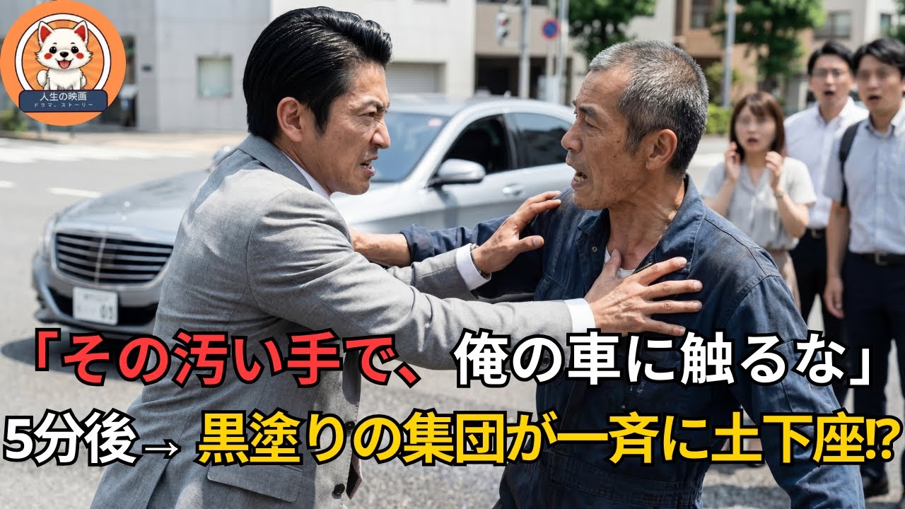 「こんな汚れた手、俺の車に触れるな！」炎天下の交差点で整備士を踏みつけた男──5分後、全員が頭を下げた“本当の持ち主”が現れた理由とは....【感動する話】
