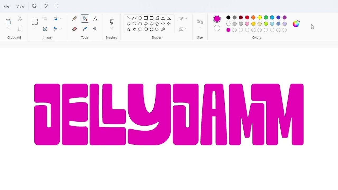 How to draw the Jelly Jamm logo using MS Paint | How to draw on your computer