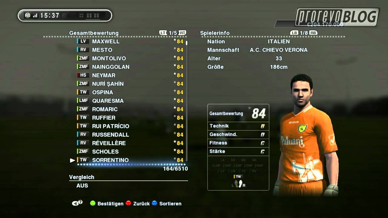 Pro Evolution Soccer 2013 -Top 250 players (not final code) - HD