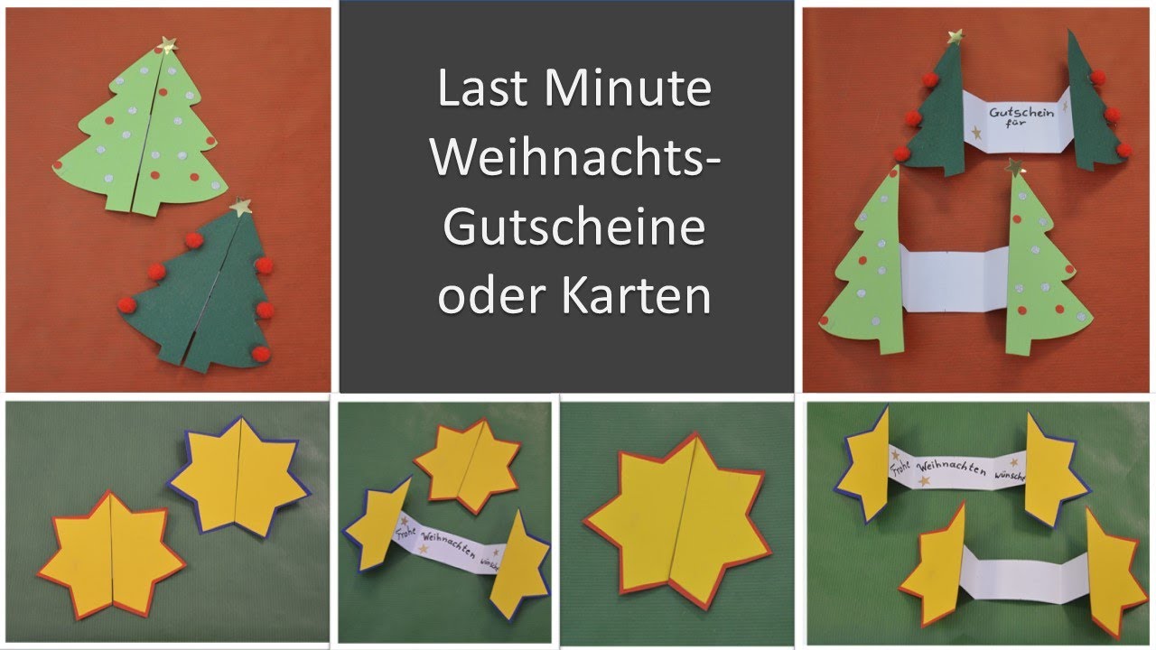 Last Minute Weihnachtsgutscheine oder Weihnachtskarten