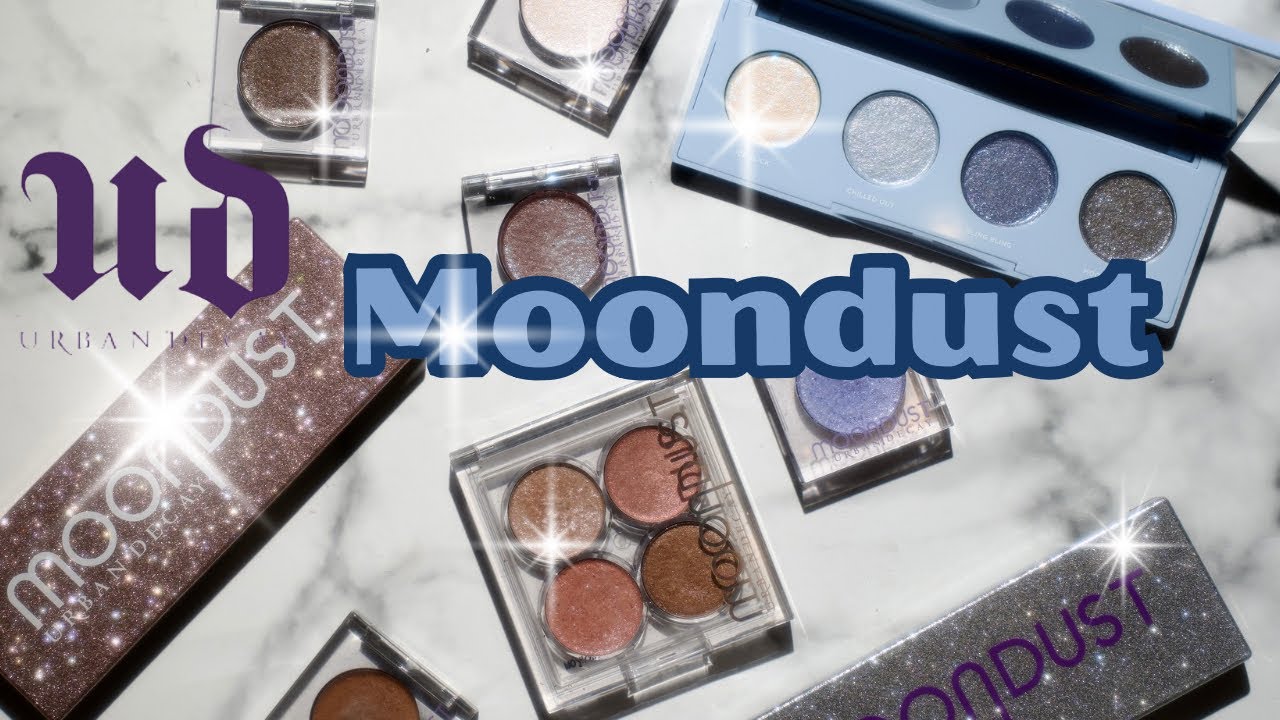 I swatched all of the Viral Urban Decay Moondust Shadows