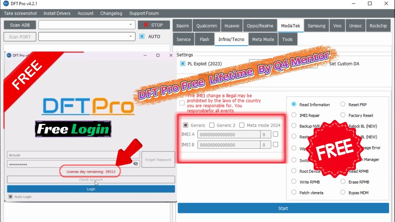 DFT Pro 4.2.1 Free Offline 2026 💯% Working By Q4 Mentor 