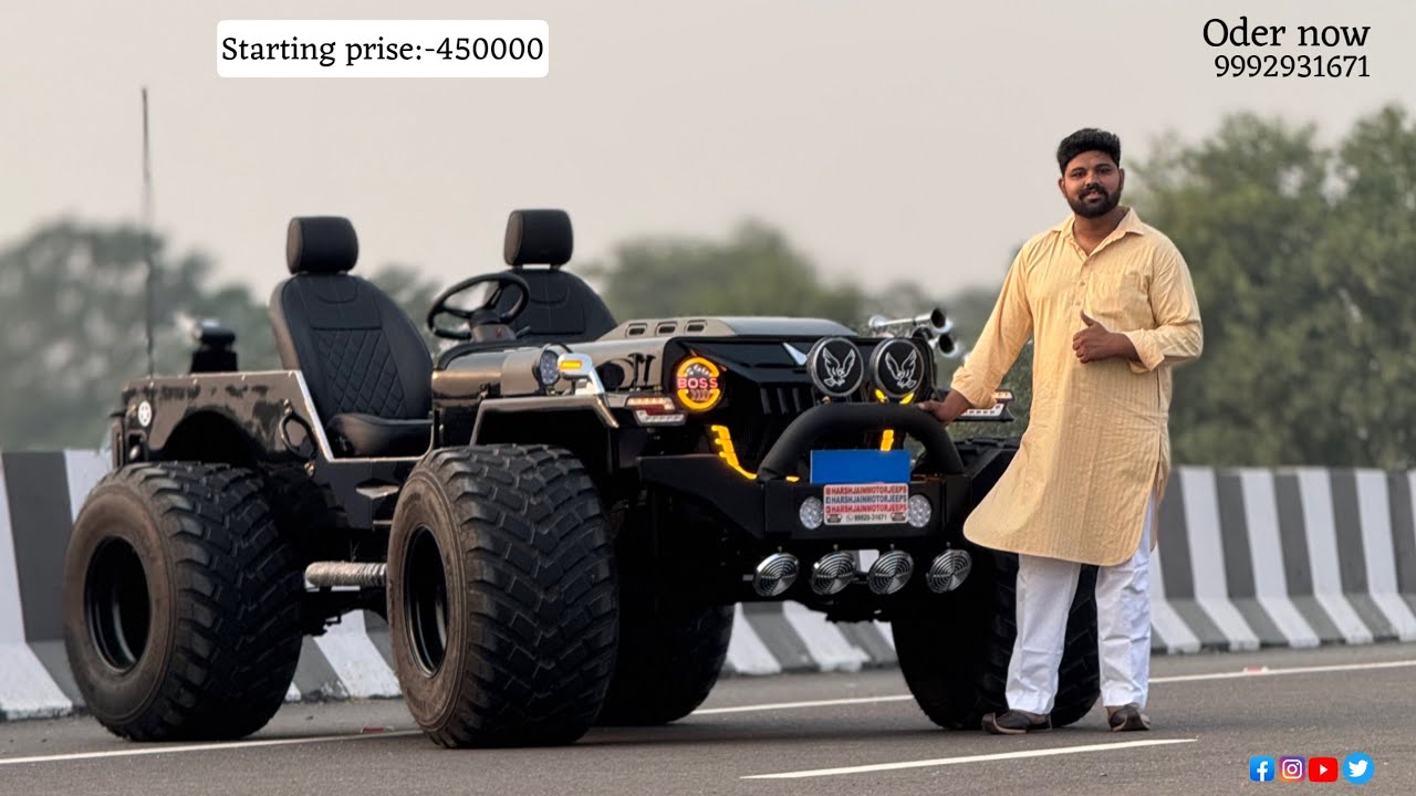 Modify jeep maker contact ☎️9992931671 #jeep #trendingreels #harshjainmotors #modifiedjeep #viral