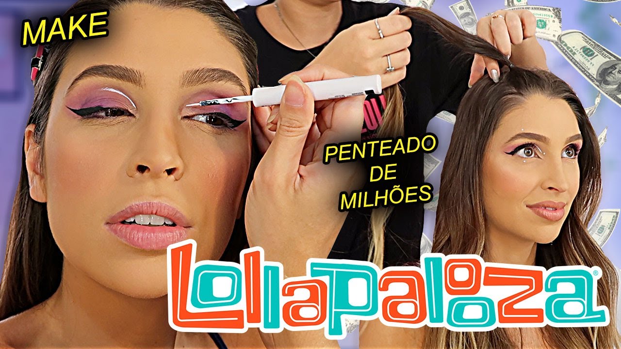 SE ARRUME COMIGO pro LOLLA - MAKE CABELO E LOOK | Julia Tedesco