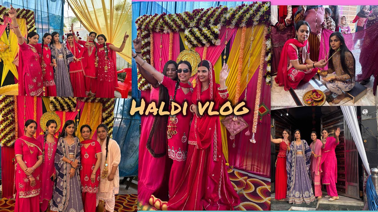 Haldi vlog 💛 haldi m kre bhut masti aur dance 💃🏼 #haldi#behenkishadi #nikkidedhavlog