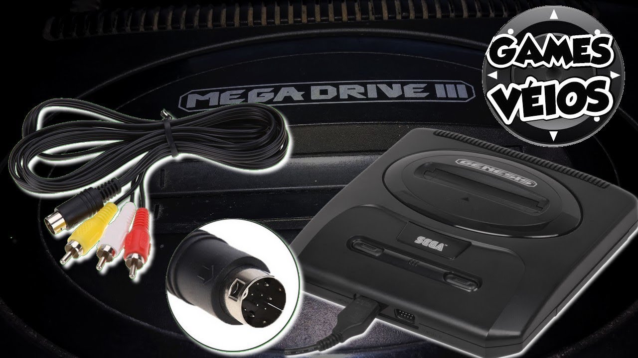 Cabo AV Est&eacute;reo do Mega Drive 3 Teste