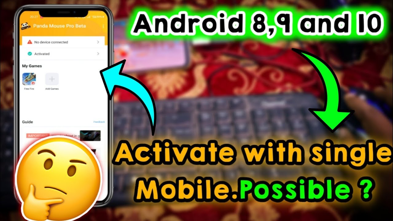Activate panda mouse pro with single mobile in Android 8,9&10 without pc/panda mouse pro