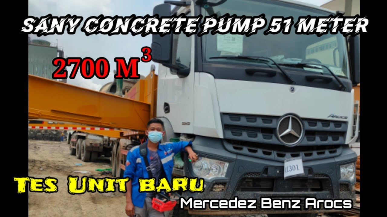 Langsung kita Tes Unit baru Sany Concrete Pump 51 meter metic bro.. | Part 1