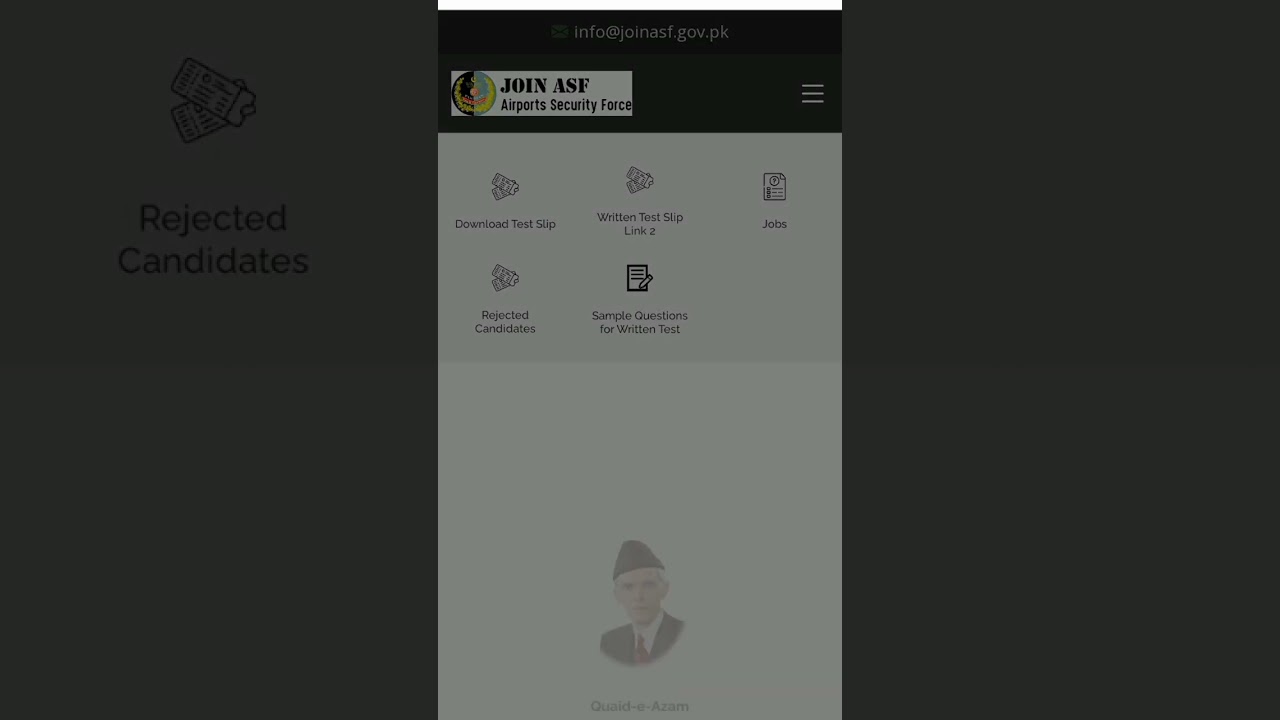 Asf written test slips put your CNIC and download written test slip from website