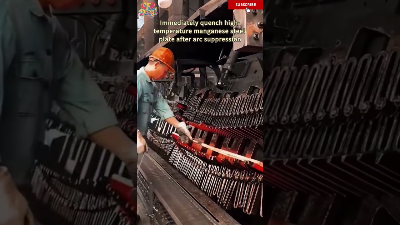 Immediately quench high-temperature manganese steel plate after arc suppression