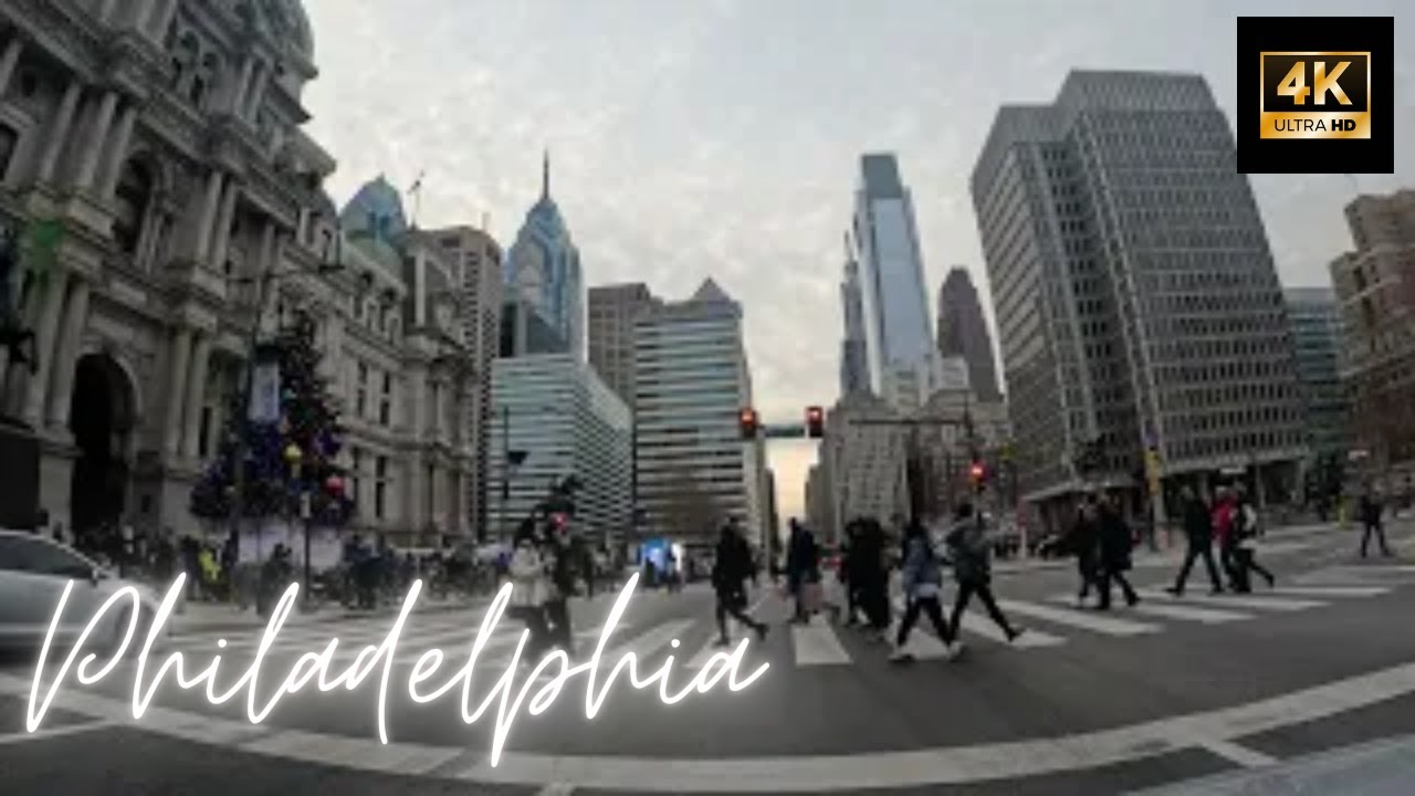 Afternoon drive Center City,  Philadelphia, PA |4K| (Part 1)