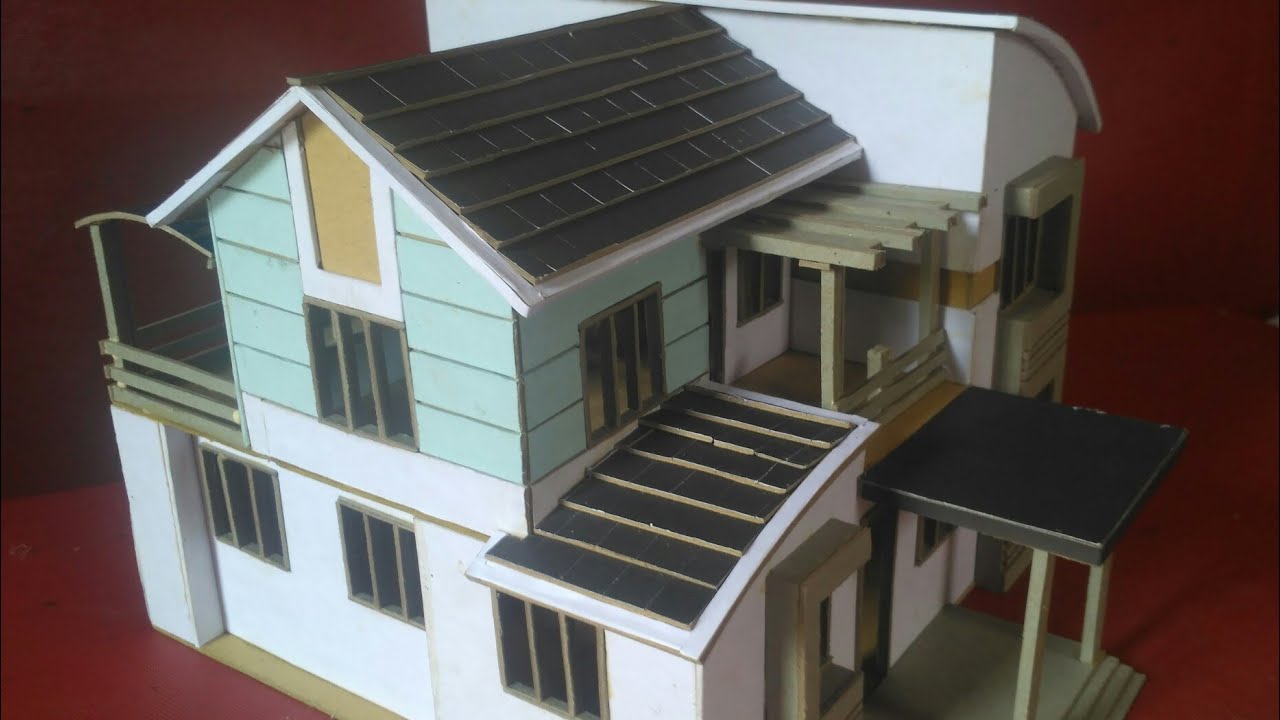 Cara membuat miniatur rumah dari kertas karton
