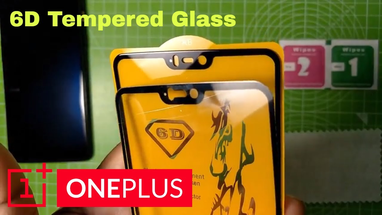 Full Cover 6D Tempered Glass for OnePlus 6 - Curved Edge 9H Hardness, Anti Finger Print