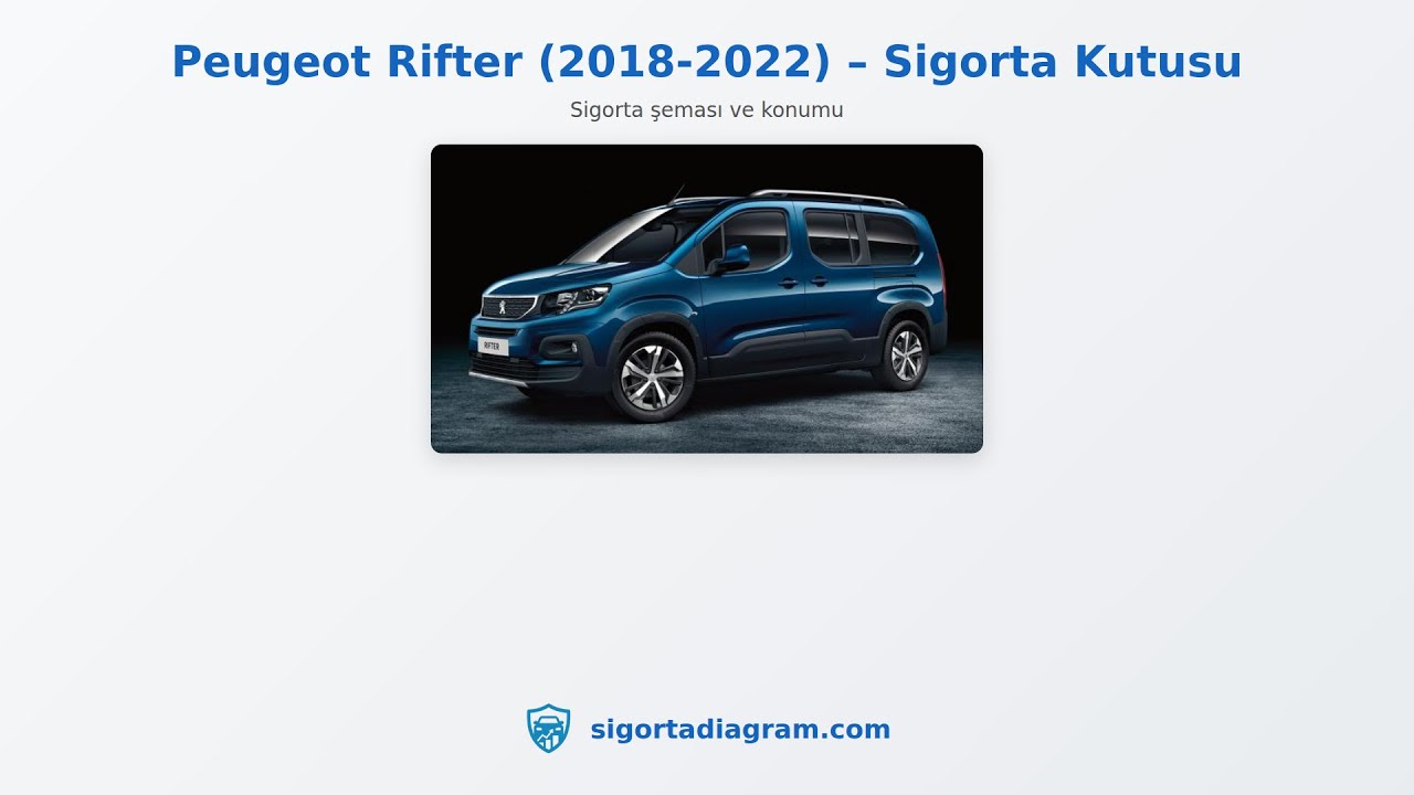 Peugeot Rifter (2018-2022) – Sigorta Kutusu | sigortadiagram.com