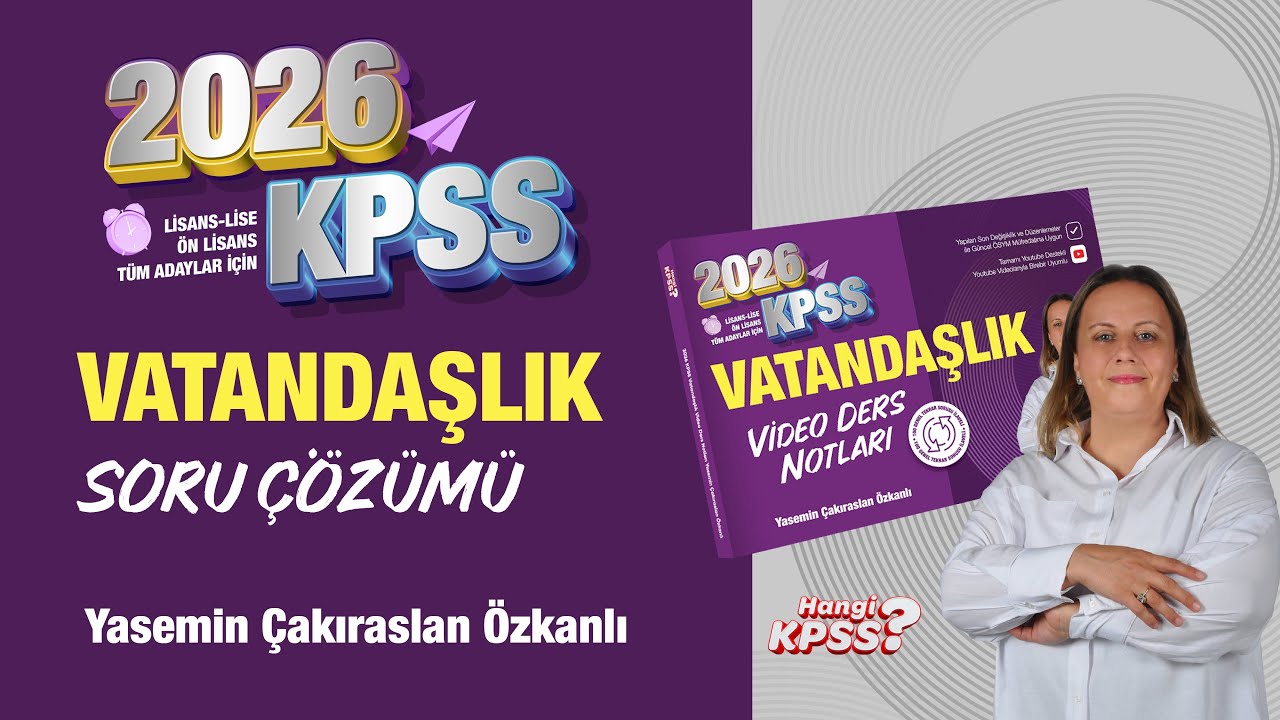 2026 KPSS Vatandaşlık Soru Çözümleri 1 - 31 - Yasemin Özkanlı
