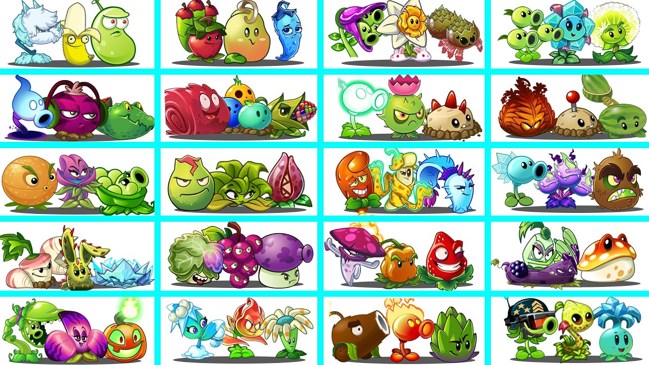 Random 20 Team Plants Old & New VS All Zombies - Who Will Win? - Pvz 2 Battlez