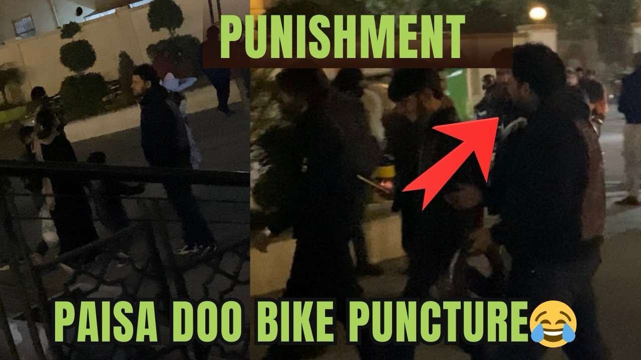 Audience mein pusishment 🤣paisa doo bike puncture 😥funny video 😓 