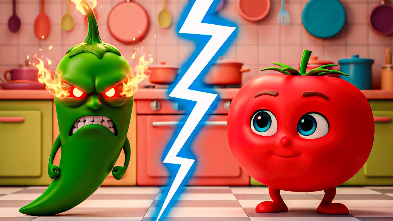 Gussa Ya Dosti 🌶️🍅  | Mirchi Aur Tamatar Funny Moral Story | Kids Cartoon 3D Hindi