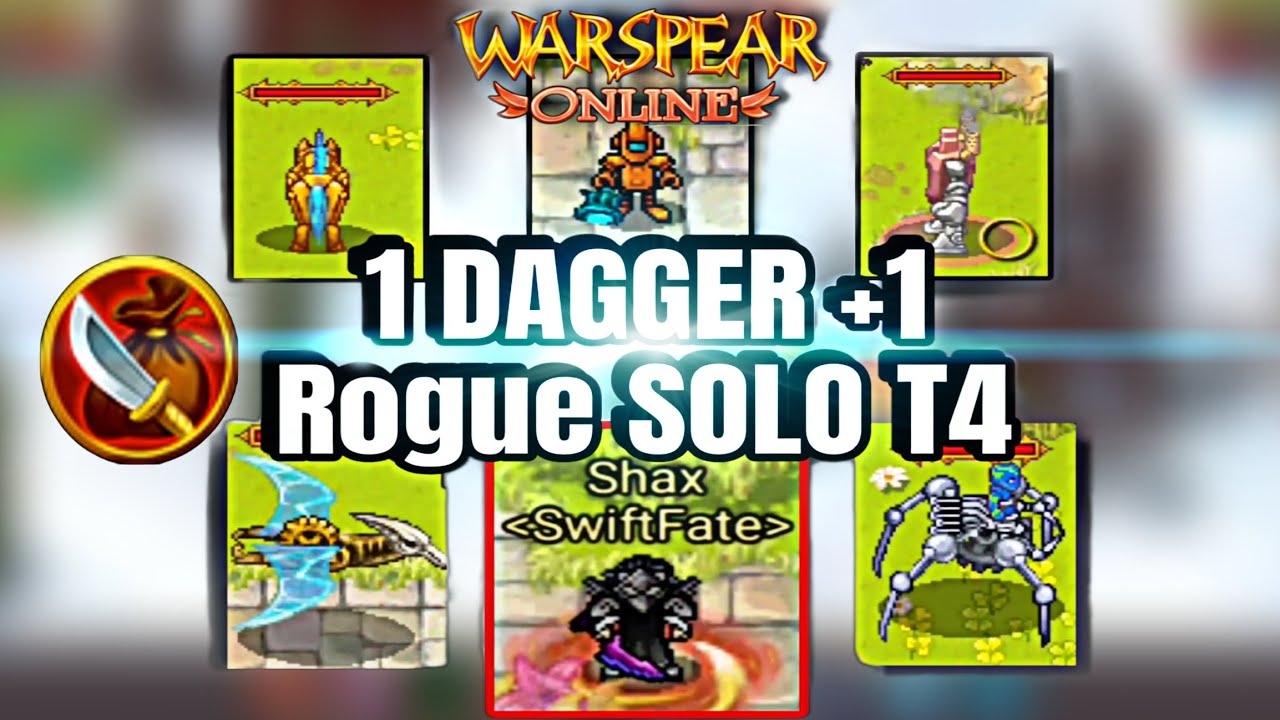 Warspear Online | Rogue Solo T4 Using 1 Dagger +1