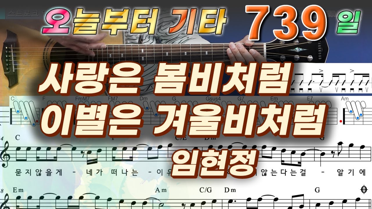 [오늘부터 기타] 739. 사랑은 봄비처럼 이별은 겨울비처럼 - 임현정