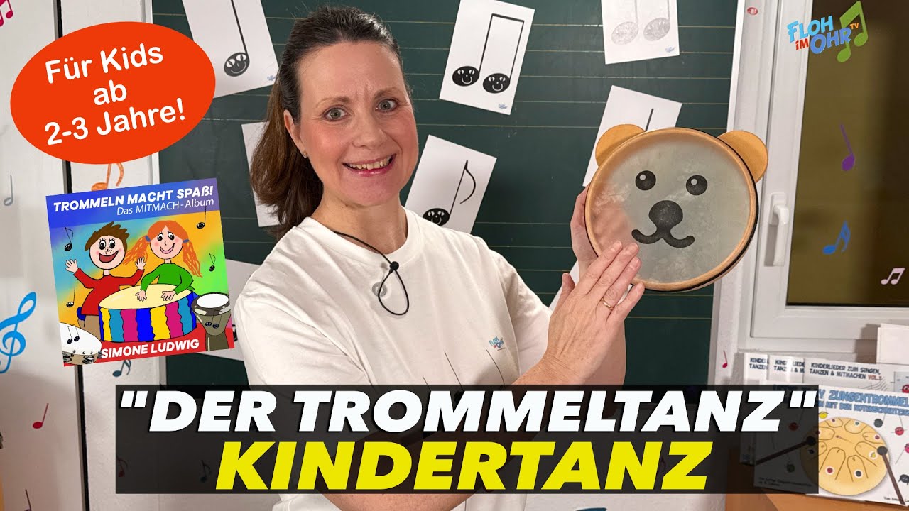 Der TROMMELTANZ | KINDERTANZ | KLEINKINDER | KITA | Simone Ludwig Floh im Ohr TV