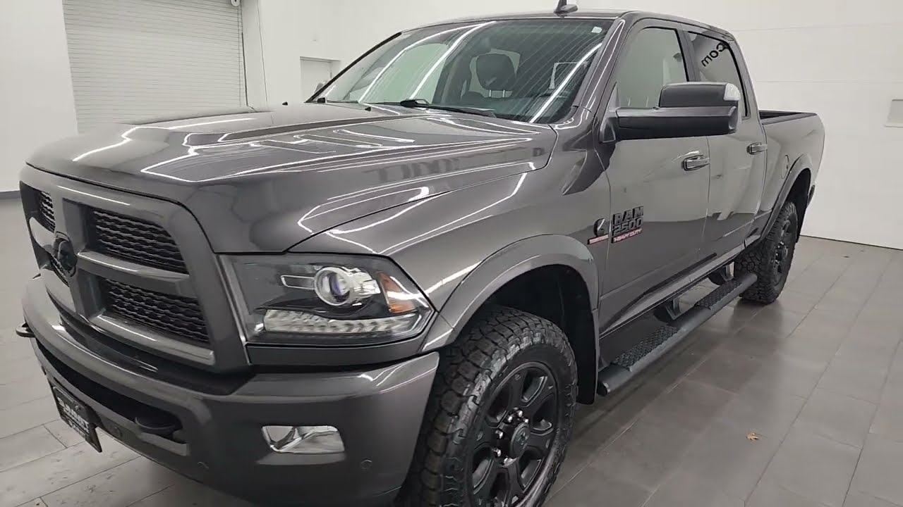 2017 RAM 2500 LARAMIE SPORT CREW SHORT DIESEL GRANITE CRYSTAL 4K WALKAROUND 14303Z SOLD!