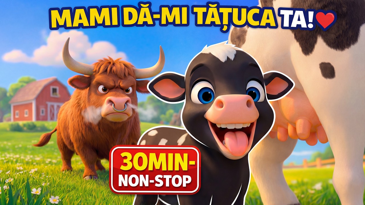 COLAJ 30 MINUTE 🍼 LASĂ ȚÂȚUCA! 🐮 Vitelușul Viral cu Tata Bou ❤️ Cântecel pentru Copii | Cip-Cirip