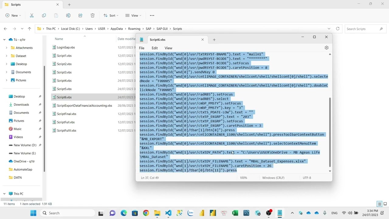 Automate SAP Data Extraction with Python Scripting - One way to automate extract data from SAP