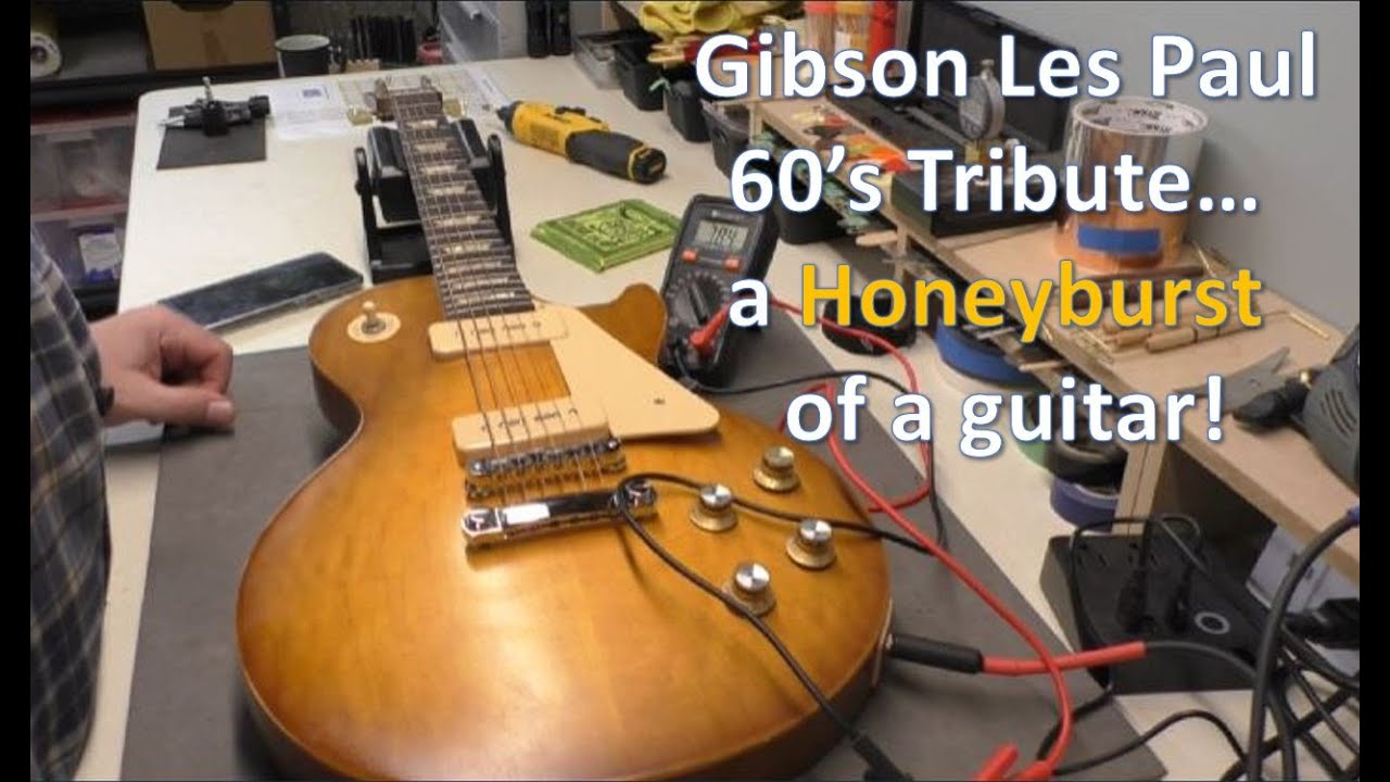 2011 Gibson Les Paul 60's Tribute Guitar - looking good in Honeyburst!  Needs a setup...